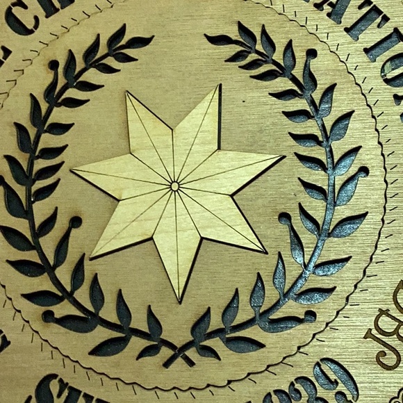 FINAL SALE PRICE Cherokee Seal Wooden Circle by Jim Burton - Picture 3 of 6